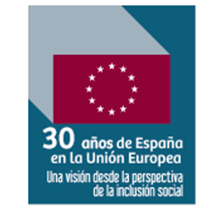 Logotipo del proyecto '30 años de España en la Unión Europea. Una visión desde la perspectiva de la inclusión social'
